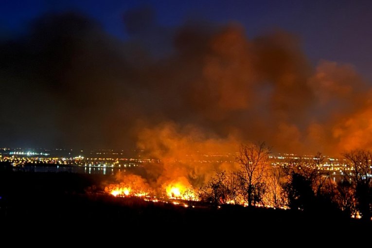 Veliki požar u ritu kod Rakovca