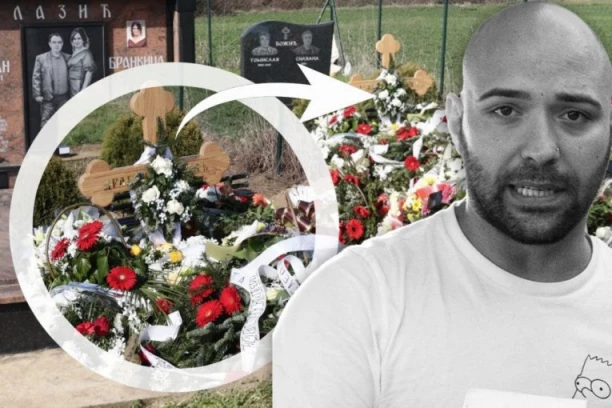 POTRESNA PORUKA NA GROBU DRAGANA LAZIĆA: Tuga u Brestaču odzvanja, a REČI na OVOM vencu razaraju dušu! (VIDEO)