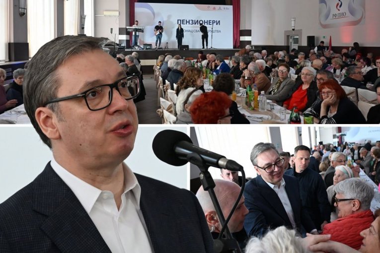 Vučić u Sevojnu sa penzionerima