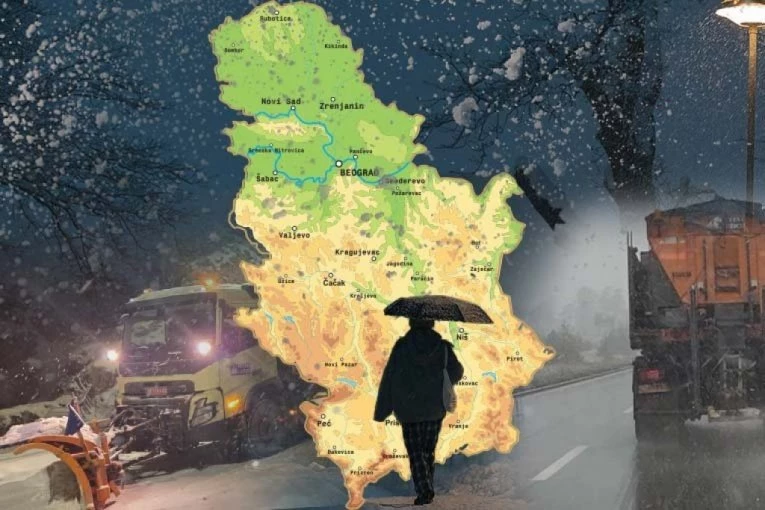 KIŠA PREŠLA U SNEG I NA ZLATIBORU! Temperatura pala na nulu, aktivirano 7 kamiona - snežni kolaps usred marta! (FOTO)