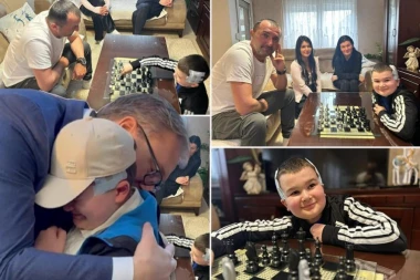 "TO MI JE BIO NAJBOLJI DAN U ŽIVOTU!" Andrija ne skida osmeh nakon Vučićeve posete: Stigao mi je i obećani šah...