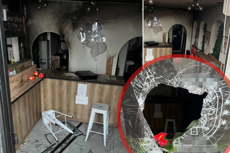 PRVI SNIMCI ZAPALJENOG LOKALA U CENTRU BEOGRADA! Crni zidovi, staklo na podu - POLICIJA NA LICU MESTA! (FOTO, VIDEO)