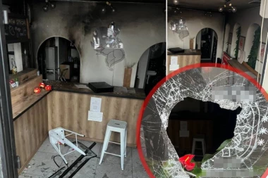 PRVI SNIMCI ZAPALJENOG LOKALA U CENTRU BEOGRADA! Crni zidovi, staklo na podu - POLICIJA NA LICU MESTA! (FOTO, VIDEO)