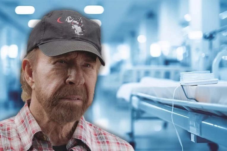 GLUMAC ČAK NORIS ZAVRŠIO U BOLNICI!