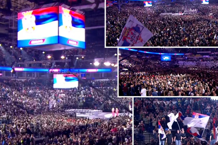 POČEO JE VELIČANSTVENI SKUP: REKORDNIH 70.000 LJUDI ČEKA ALEKSANDRA VUČIĆA! Arena i plato ispred hale krcati! Srbija na nogama, poruka podrške nikad jača! (FOTO, VIDEO)