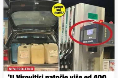 NATOČIO 400 LITRA GORIVA I PITA KAKO NEMA VIŠE?! Hrvati PANIČNO pune kanistere - ovo je nezapamćena scena! (FOTO)