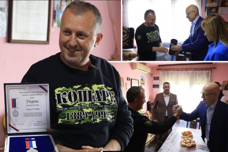 VUČEVIĆ URUČIO BORAČKU SPOMENICU JUNAKU S KOŠARA! Tako se brine o svojim herojima!