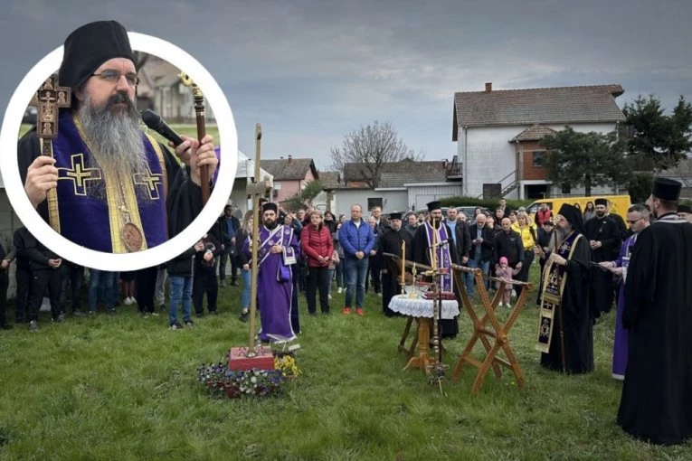 NIČE NOVI HRAM NA OBALI SAVE: Vladika Jerotej osveštao zemljište na kome će se graditi crkva Rođenja Presvete Bogorodice (FOTO)
