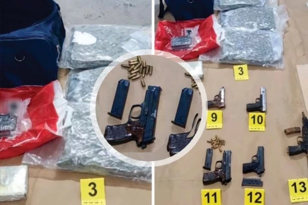 POLICIJA UPALA U ŠTEK-STAN I PRONAŠLA ARSENAL ORUŽJA! U garaži nagazne mine, pištolji i bomba! (FOTO)