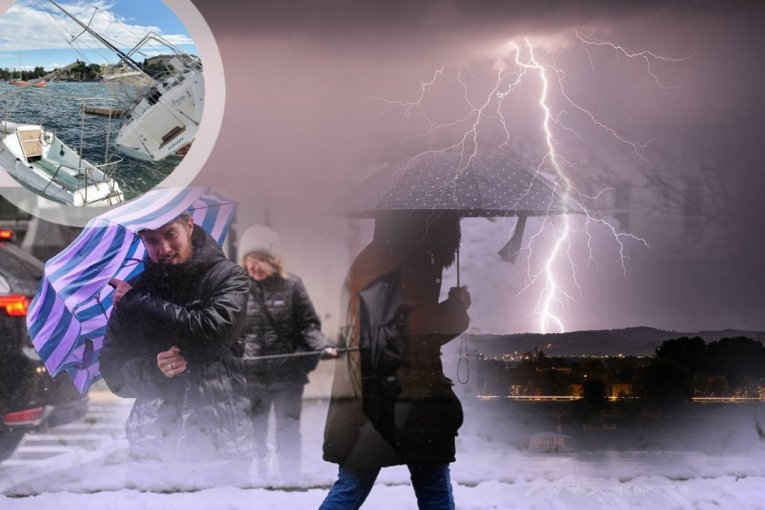 ДЕРЕВЬЯ ПАДАЮТ И РАЗБИВАЮТ МАШИНЫ! Апокалипсис в Хорватии, снегопад в ЭТИХ частях страны