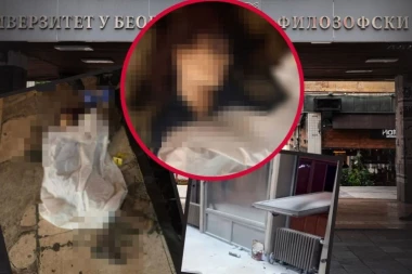 STRAVIČNE SLIKE HORORA U BEOGRADU! Devojka leži u lokvi krvi na platou ispred Filozofskog fakulteta! (UZEMIRUJUĆI SADRŽAJ)