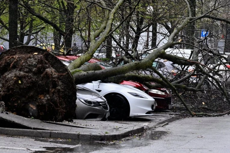 MONSTRUOZNI VETAR RUŠIO KROVOVE I ČUPAO STABLA, IMA I POVREĐENIH! Stanovnici dobili SMS poruke da obavezno OSTANU KOD KUĆE