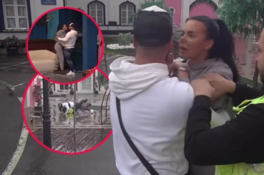 TRUDNA ANITA STANOJLOVIĆ PROLETELA KROZ STAKLO! Uništenog Luku obezbeđenje oborilo na pod - POCEPALA JE CELU RUKU! (VIDEO, GALERIJA)