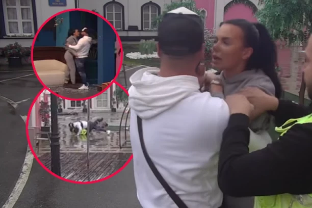 TRUDNA ANITA STANOJLOVIĆ PROLETELA KROZ STAKLO! Uništenog Luku obezbeđenje oborilo na pod - POCEPALA JE CELU RUKU! (VIDEO, GALERIJA)