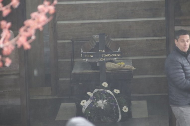 Kristijan Golubović na sahrani Stele Savić