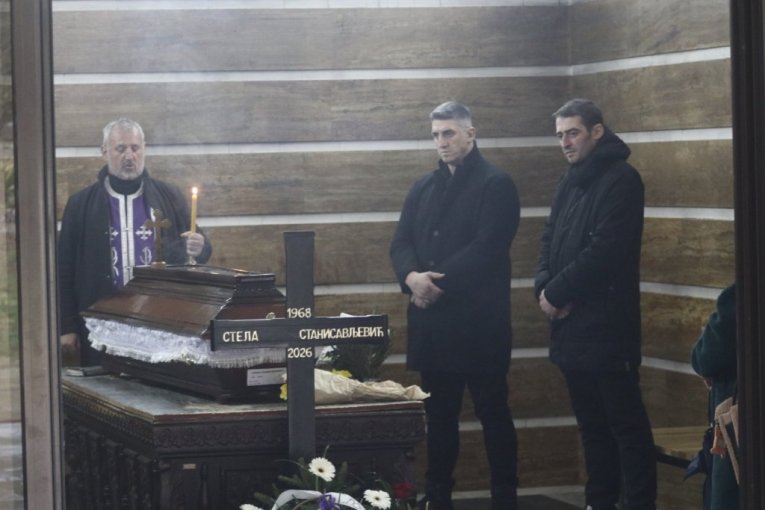 Kristijan Golubović na sahrani Stele Savić