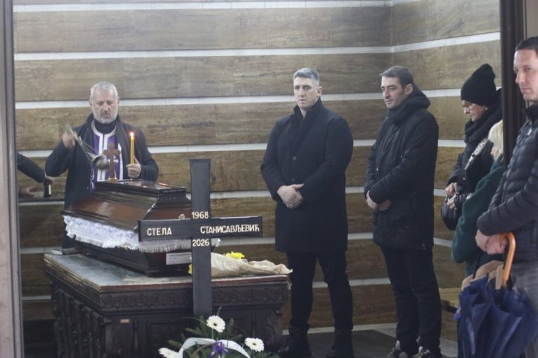 Kristijan Golubović na sahrani Stele Savić