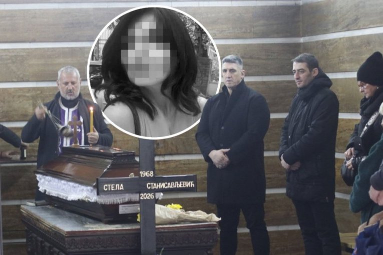 Kristijan Golubović na Stelinoj sahrani