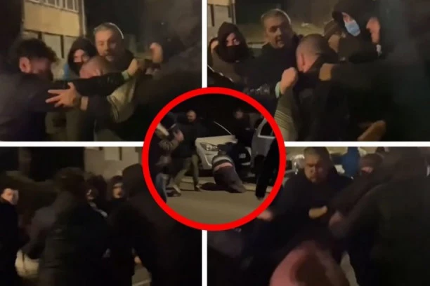 JEDAN GA DRŽI, DESETORICA GA KRVNIČKI UDARAJU! Blokaderi prebili aktivistu SNS Davida Ćirića u Boru! (UZNEMIRUJUĆI SNIMAK)