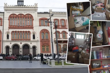 PETARDE I SPREJOVI PRONAĐENI U REKTORATU BIĆE UPOREĐENI SA ONIMA NAĐENIM TOKOM UVIĐAJA! Oglasilo se VJT!