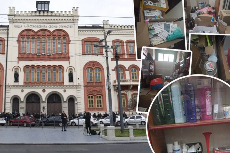 BRAUNILE I ŠPRICEVI U ZGRADI REKTORATA U BEOGRADU! Za šta su se rektor Đokić i blokaderi spremali, za kakvo krvoproliće? (FOTO)