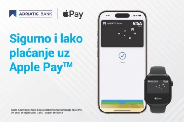PLAĆAJTE IPHONE-OM: ADRIATIC BANKA UVELA APPLE PAY