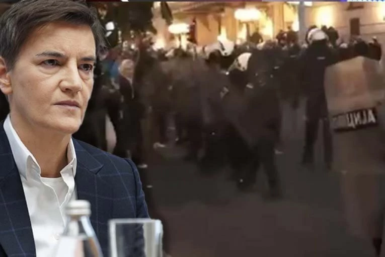 "DA SE OVO DEŠAVA U BRISELU, POLICIJA BI REAGOVALA BEZ OKLEVANJA" Brnabić pozvala Martu Kos i Bekerata da osude napad na policiju ispred Rektorata