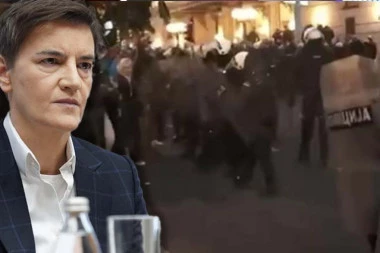 "DA SE OVO DEŠAVA U BRISELU, POLICIJA BI REAGOVALA BEZ OKLEVANJA": Brnabićeva pozvala Martu Kos i Bekerata da osude napad na policiju ispred Rektorata