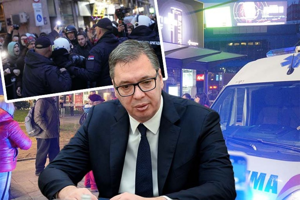 "THESE ARE THE DESPERATE TWITCHES OF THE POWERLESS!" President Vučić on the unrest in front of the Rectorate: What are syringes and pyrotechnics doing in an educational institution? Citizens, remain calm!