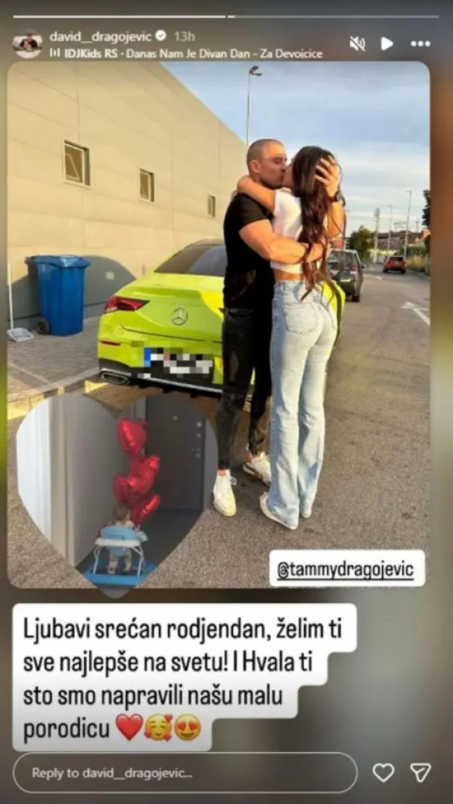 NAJSREĆNIJE VESTI IZ DOMA DAVIDA DRAGOJEVIĆA! Čestitke dolaze sa svih strana, lepa Tamara na IVICI SUZA: Hvala ti, ljubavi (FOTO)