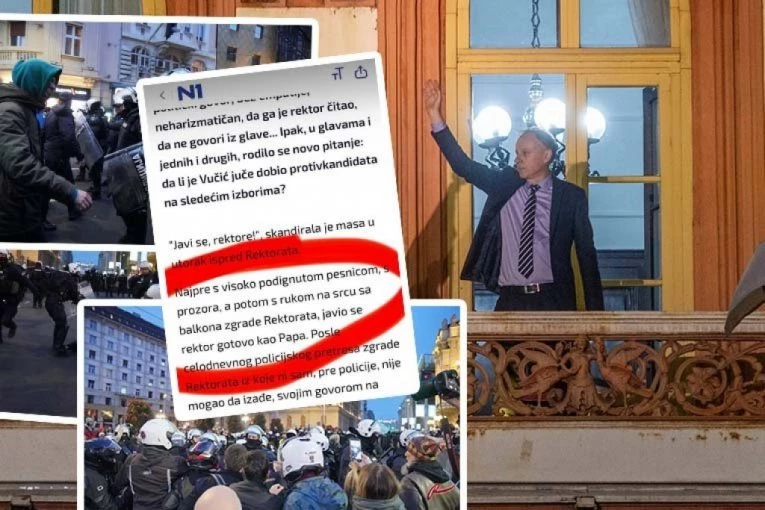 TOTALNO POMRAČENJE UMA: REKTOR ĐOKIĆ IM SE PRIVIĐA KAO PAPA! Neverovatno izveštavanje blokaderskih tabloida o haosu u Beogradu (FOTO)