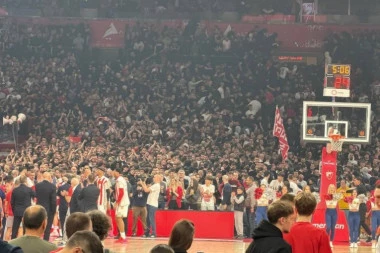 TUČA U BEOGRADSKOJ ARENI! Incident pred početak derbija (VIDEO)