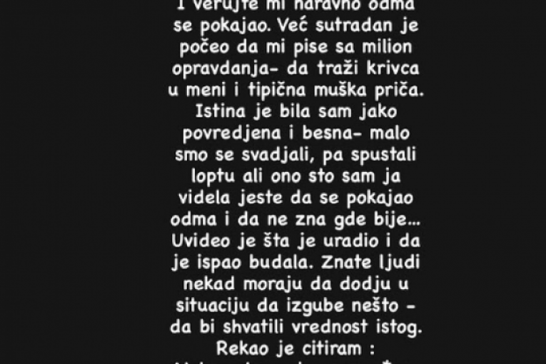 Aleksandra Subotić se oglasila o Staniji i Peci