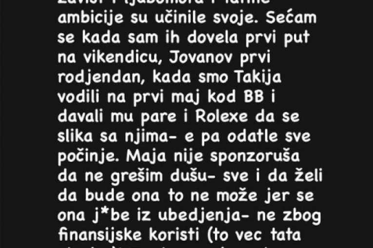 Aleksandra Subotić se oglasila o Staniji i Peci