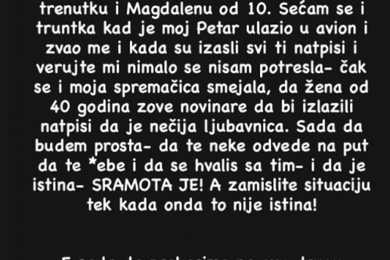 Aleksandra Subotić se oglasila o Staniji i Peci