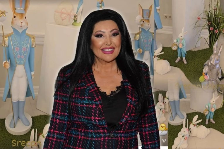 ŠTA SVE DRAGANA MIRKOVIĆ IMA U DVORCU NA VASKRS? Zavirite u luksuzni dom folk zvezde - zec od JEDNOG METRA, keramička jaja, cveće (GALERIJA)