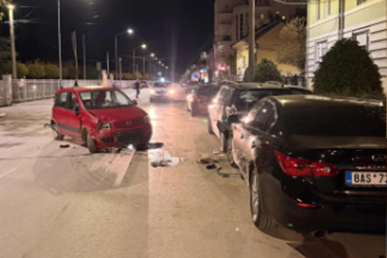 YOUNG MAN CAUSED CHAOS IN ČAČAK! Lost control of car, damaged several parked vehicles (PHOTO)
