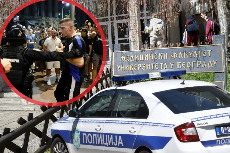 OGLASIO SE MUP! RAZBIJANJE STAKLA, DIVLJAŠTVO! Evo šta se sinoć zapravo dogodilo ispred MEDICINSKOG FAKULTETA, ima i povređenih!