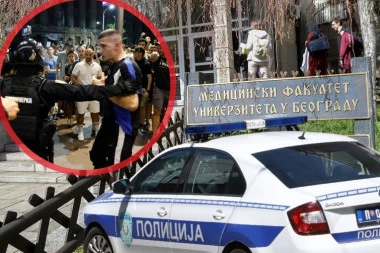 OGLASIO SE MUP! RAZBIJANJE STAKLA, DIVLJAŠTVO! Evo šta se sinoć zapravo dogodilo ispred MEDICINSKOG FAKULTETA, ima i povređenih!