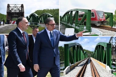 PREDSEDNIK POSETIO TOMAŠEVAC! Vučić otvorio novi železnički most preko Tamiša: Za dve godine biće završen i auto-put BG-ZR, pa će do Beograda trebati samo 35-40 minuta! (FOTO, VIDEO)