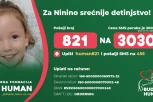 Za Ninin osmeh na licu pošaljite 821 na 3030!