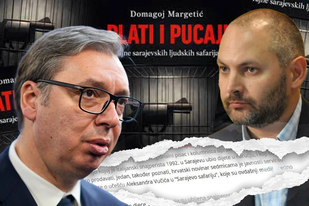 IAKO JE PROVALJEN, ON NASTAVLJA S LAŽIMA! Sramotna konferencija Domagoja Margetića u Sarajevu - promoviše bezočne izmišljotine na račun predsednika Vučića!