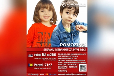 Pomozimo Stefanu i Strahinji slanjem 145 na 2407