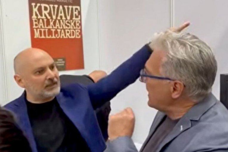 OPTUŽIO BAKIRA DA JE UBICA, PA SE UMALO NIJE POTUKAO NA SAJMU! Margetić napao obaveštajca, pa zapenio iz petnih žila ali nije računao da su kamere SVE SNIMILE! (VIDEO)