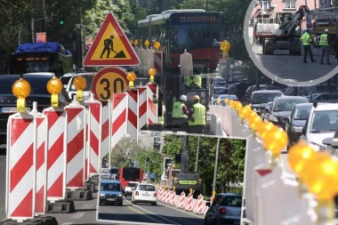 "MALI METRO" POČEO DA PUŠTA KORENJE U CENTRU BEOGRADA! Pogledajte kako teku radovi na izgradnji tunela, zatvorena desna kolovozna traka na Bulevaru despota Stefana! (FOTO, VIDEO)