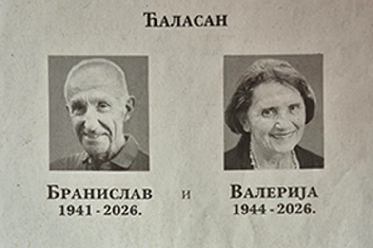 MUŽ I ŽENA UMRLI DAN ZA DANOM! U čitulji priča o ljubavi!