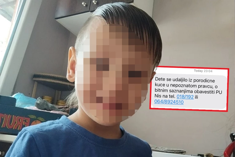 AKTIVIRAO SE SISTEM "PRONAĐI ME" ZBOG MALOG DENISA IZ NIŠA! Građanima stižu poruke: "Dete se udaljilo iz porodične kuće..." (FOTO)