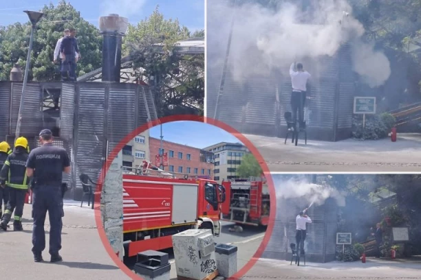 PRVE SLIKE POŽARA U "FRANŠU"! Dim kulja iz poznatog restorana, vatrogasci na licu mesta