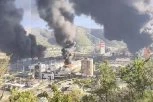 ZELENSKI NE SLAVI PRVI MAJ, RUSIJA U PLAMENU! Ponovo gori čuveni morski terminal, vatrogasci na licu mesta (VIDEO)