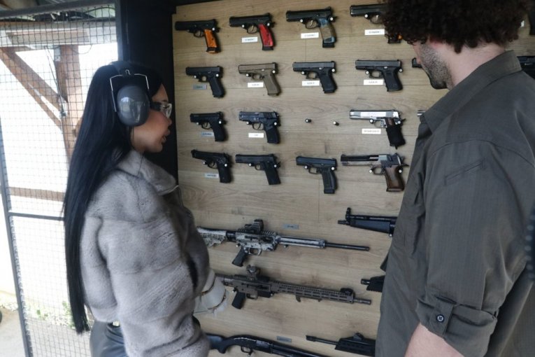 Anđela Veštica na strelištu Alpha u Beogradu